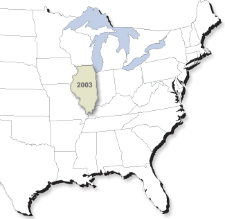 map illustrating Illinois climate migration