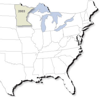 map illustrating Minnesota climate migration