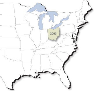 map illustrating Ohio climate migration