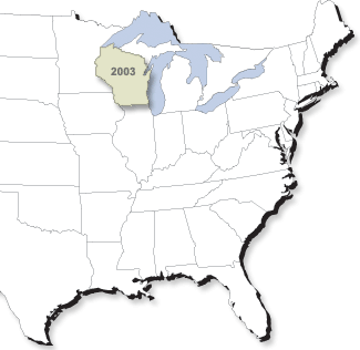 map illustrating Wisconsin climate migration